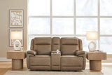 Glencroft Sahara Power Reclining Sofa and Loveseat by Ashley at Eve Furniture