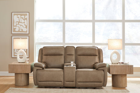 Glencroft Sahara Power Reclining Sofa and Loveseat by Ashley at Eve Furniture