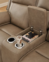 Glencroft Sahara Power Reclining Sofa and Loveseat by Ashley at Eve Furniture
