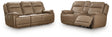Glencroft Sahara Power Reclining Sofa and Loveseat by Ashley at Eve Furniture