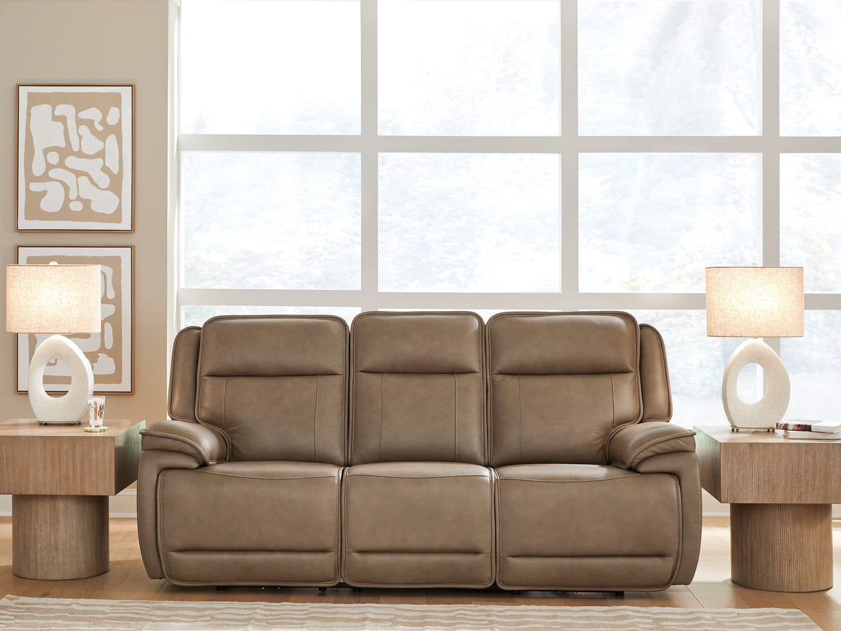 Glencroft Sahara Power Reclining Sofa by Ashley at Eve Furniture