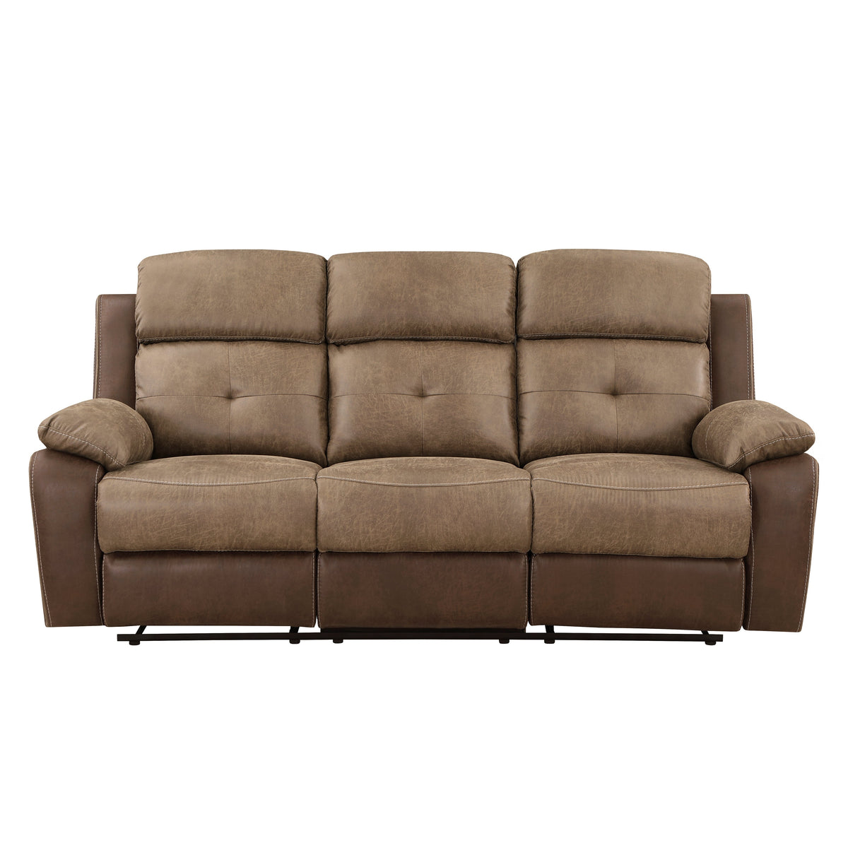 Glendale Brown 2-Piece Double Reclining Set by Homelegance at Eve Furniture