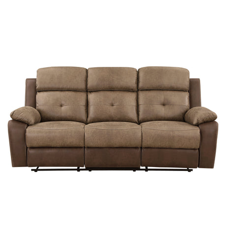 Glendale Brown 2-Piece Double Reclining Set by Homelegance at Eve Furniture