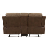 Glendale Brown 2-Piece Double Reclining Set by Homelegance at Eve Furniture
