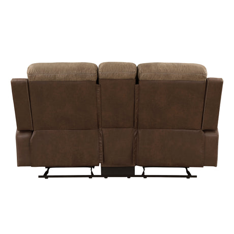 Glendale Brown 2-Piece Double Reclining Set by Homelegance at Eve Furniture