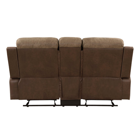Glendale Brown Microfiber Double Reclining Living Room Set by Homelegance at Eve Furniture
