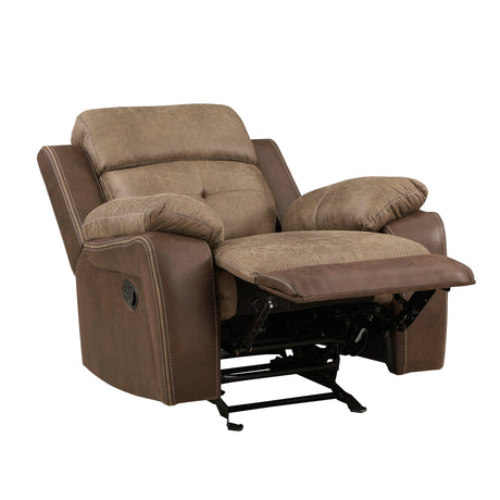 Glendale Brown Microfiber Double Reclining Living Room Set by Homelegance at Eve Furniture