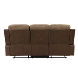 Glendale Brown Microfiber Double Reclining Living Room Set by Homelegance at Eve Furniture