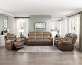Glendale Brown Microfiber Glider Reclining Chair by Homelegance at Eve Furniture
