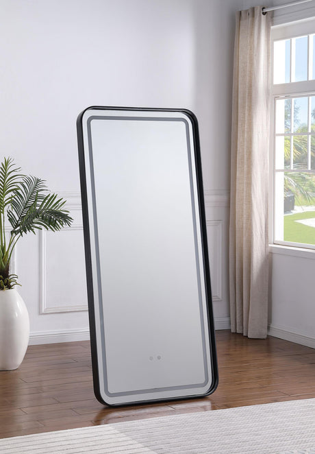 Glendora Black LED Standing Mirror with Bluetooth Speaker by Coaster at Eve Furniture