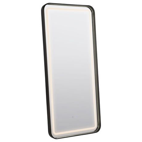 Glendora Black LED Standing Mirror with Bluetooth Speaker by Coaster at Eve Furniture