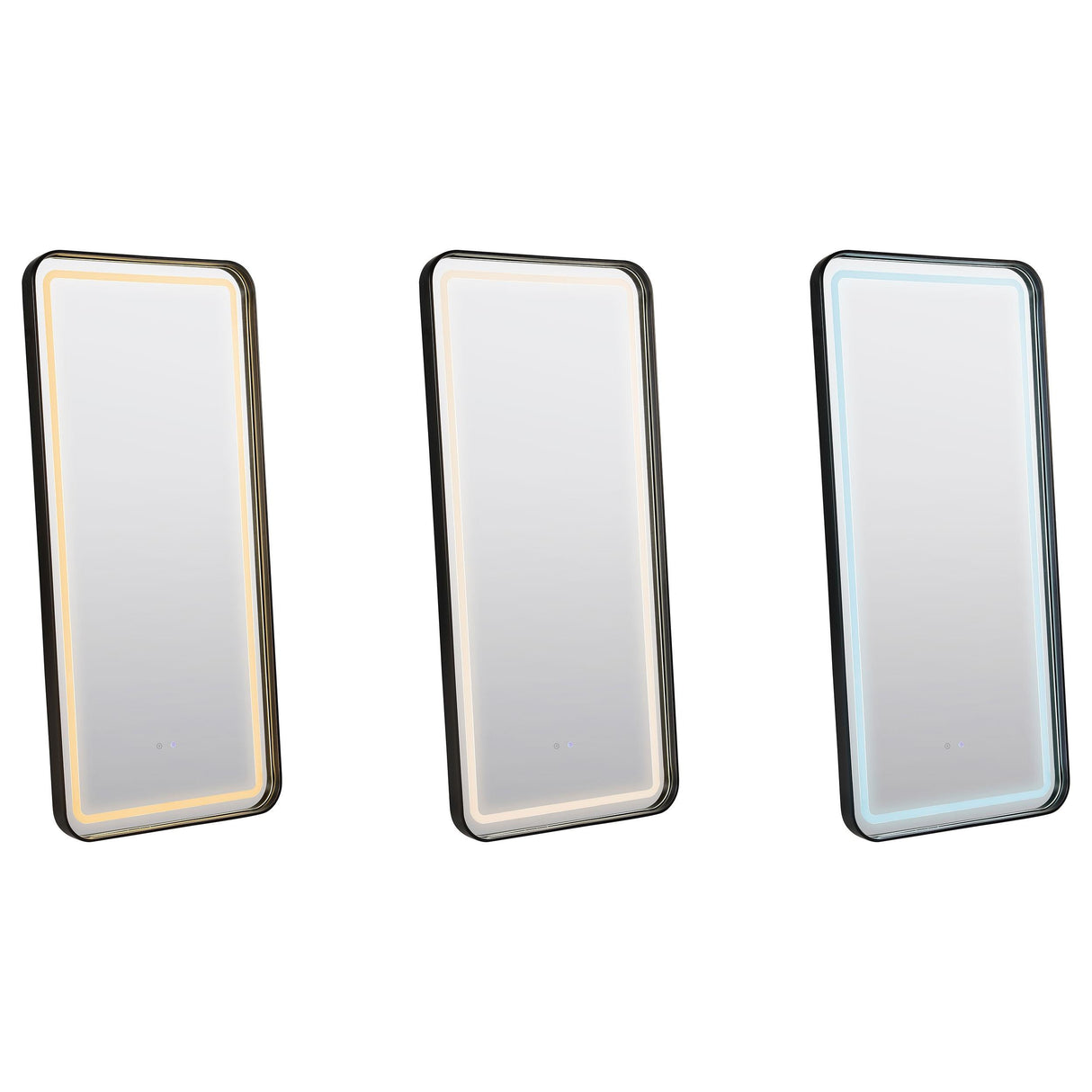 Glendora Black LED Standing Mirror with Bluetooth Speaker by Coaster at Eve Furniture