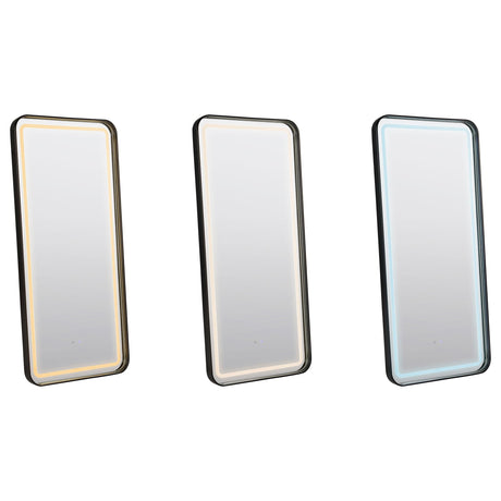 Glendora Black LED Standing Mirror with Bluetooth Speaker by Coaster at Eve Furniture