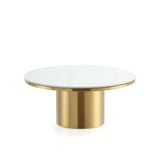 Glenn Coffee Table and End Table in Gold (set of 2) by Manhattan Comfort at Eve Furniture
