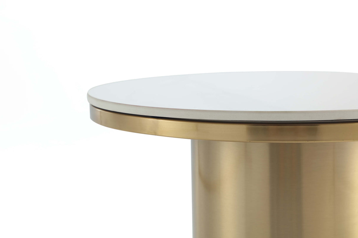 Glenn Coffee Table and End Table in Gold (set of 2) by Manhattan Comfort at Eve Furniture