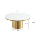 Glenn Coffee Table and End Table in Gold (set of 2) by Manhattan Comfort at Eve Furniture