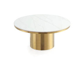 Glenn Coffee Table in Gold by Manhattan Comfort at Eve Furniture