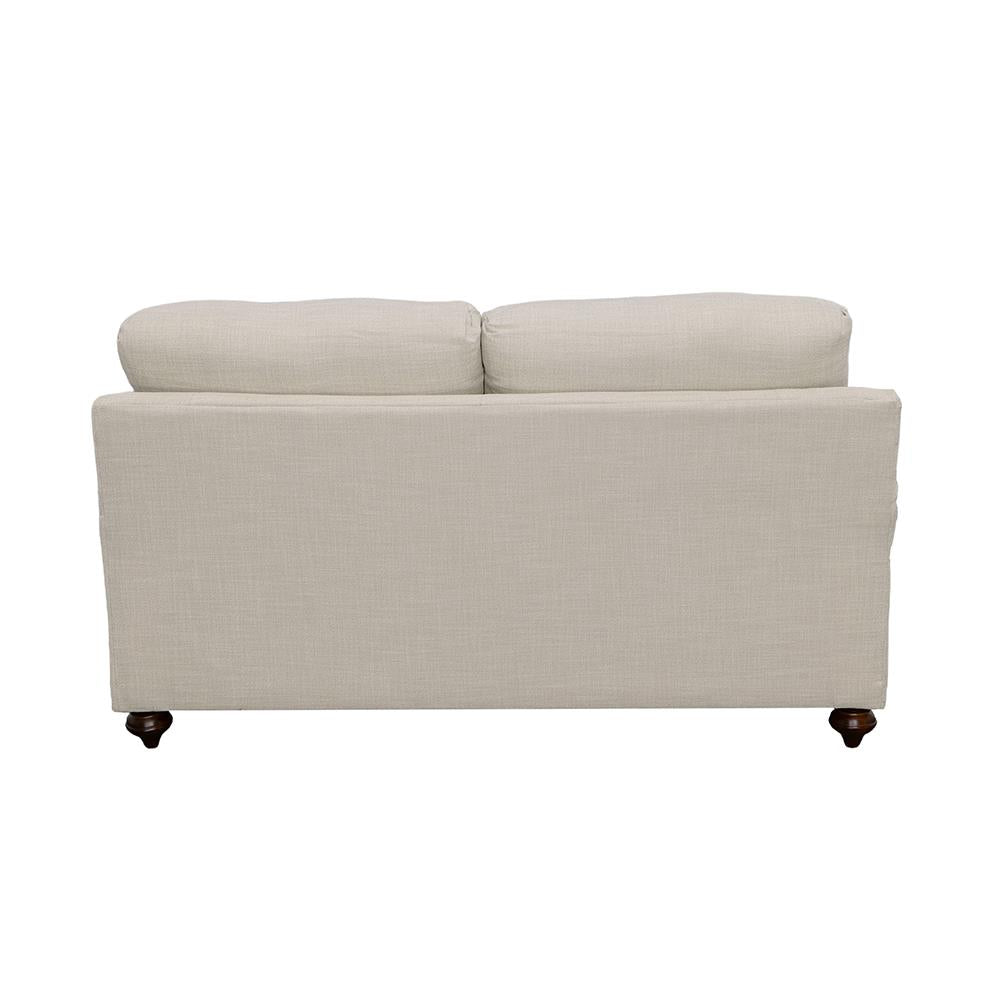 Glenn Cushion Back Loveseat Light Gray