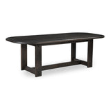Glenn Dark Brown Oval Dining Table by MOES at Eve Furniture