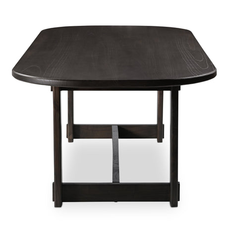 Glenn Dark Brown Oval Dining Table by MOES at Eve Furniture