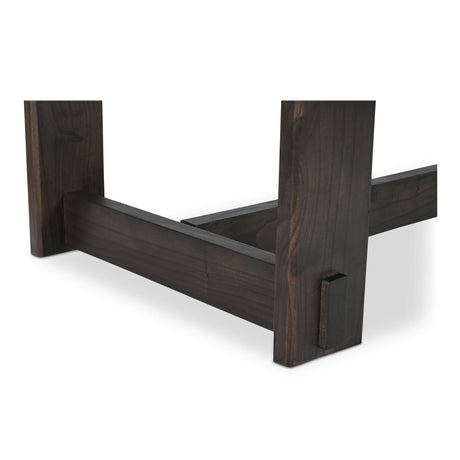 Glenn Dark Brown Oval Dining Table by MOES at Eve Furniture