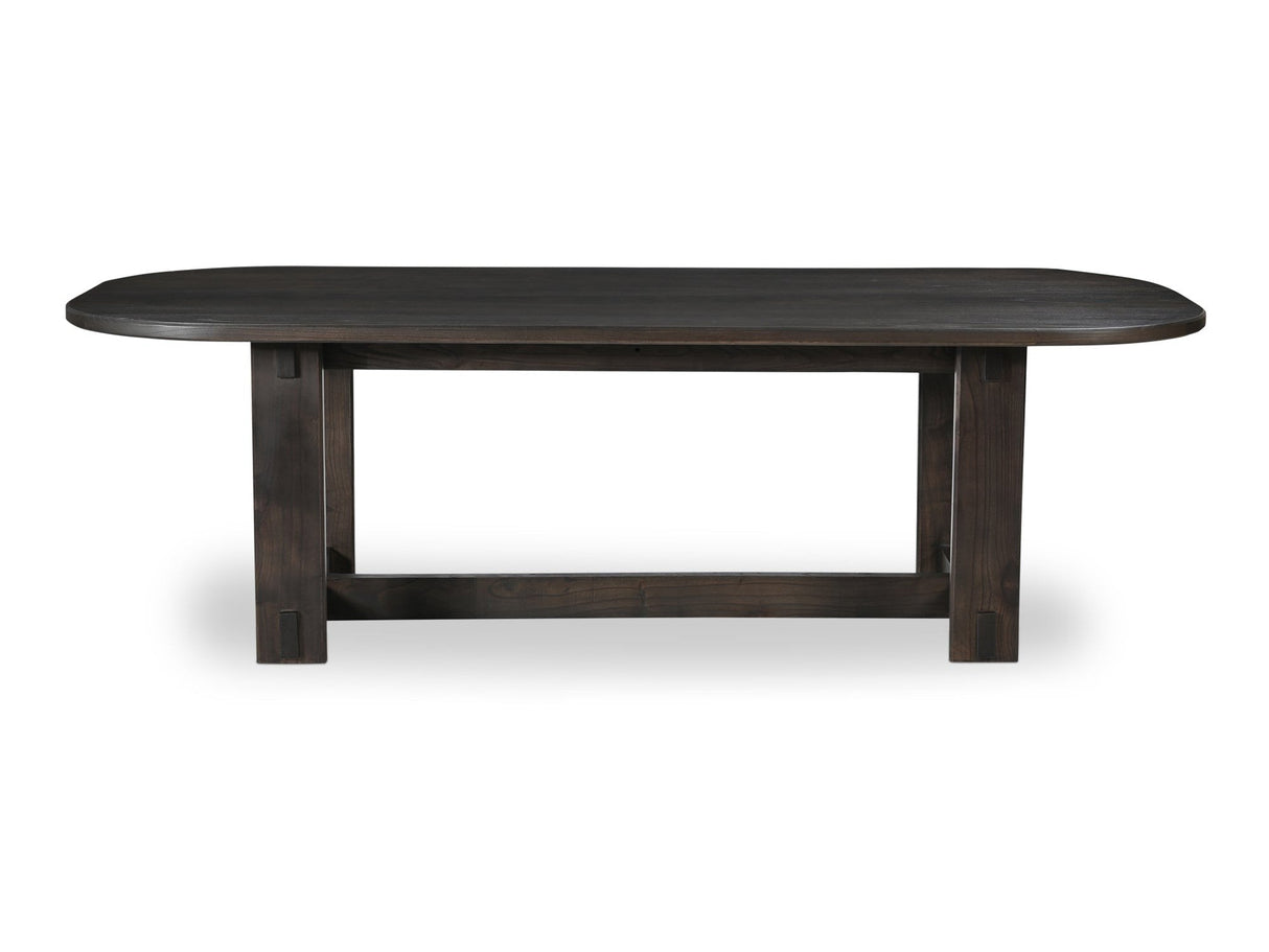 Glenn Dark Brown Oval Dining Table by MOES at Eve Furniture