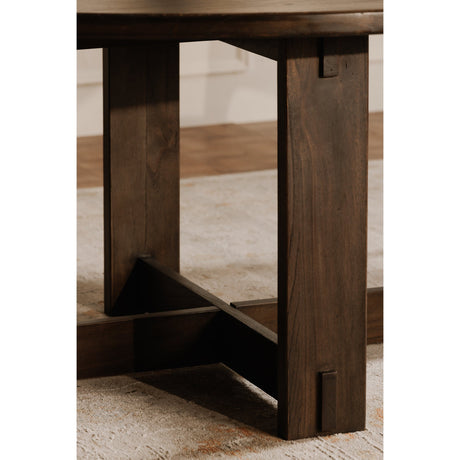 Glenn Dark Brown Round Dining Table by MOES at Eve Furniture