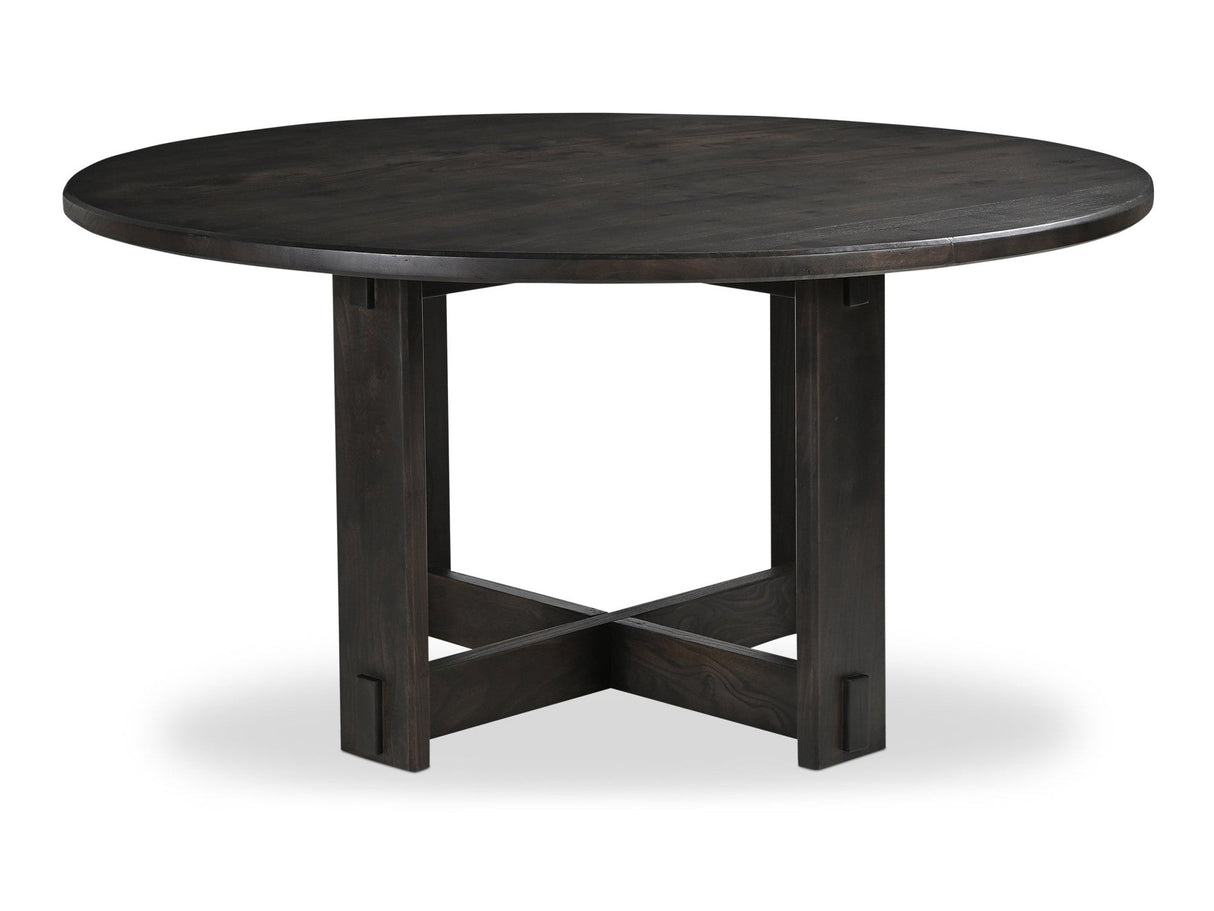 Glenn Dark Brown Round Dining Table by MOES at Eve Furniture