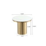 Glenn End Table in Gold by Manhattan Comfort at Eve Furniture