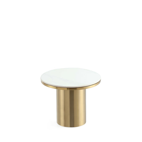 Glenn End Table in Gold by Manhattan Comfort at Eve Furniture