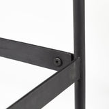 Glenn III Dark Brown Wood w/ Black Iron Frame, 4 Drawer Console Table by Mercana at Eve Furniture