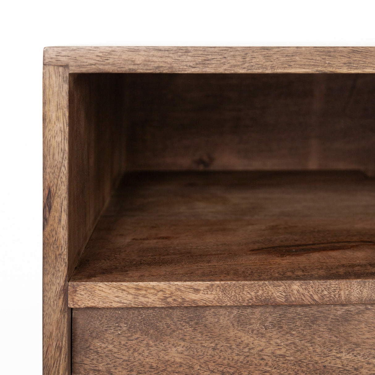 Glenn IV Dark Brown Wood w/ Black Iron Frame Media Console w/ Storage by Mercana at Eve Furniture