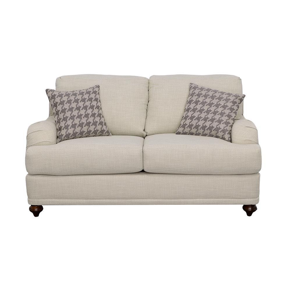 Glenn Light Gray Cushion Back Loveseat by Coaster at Eve Furniture