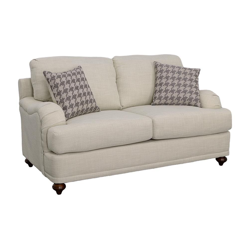 Glenn Light Gray Cushion Back Loveseat by Coaster at Eve Furniture