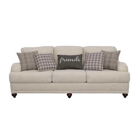 Glenn Light Gray Cushion Back Sofa by Coaster at Eve Furniture