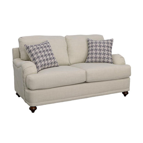 Glenn Light Gray Recessed Arms Loveseat by Coaster at Eve Furniture