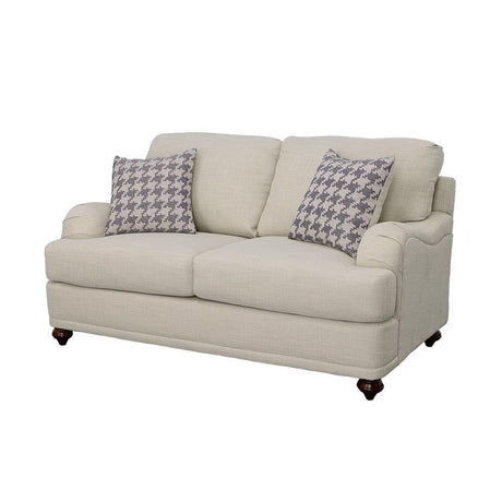 Glenn Light Gray Recessed Arms Loveseat by Coaster at Eve Furniture