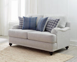 Glenn Light Gray Recessed Arms Loveseat by Coaster at Eve Furniture