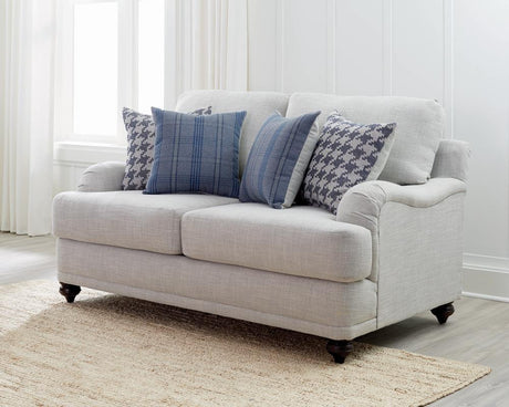 Glenn Light Gray Recessed Arms Loveseat by Coaster at Eve Furniture
