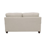 Glenn Recessed Arms Loveseat Light Gray