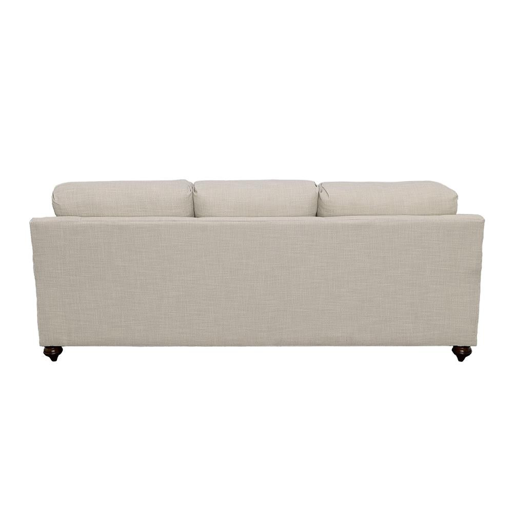 Glenn Recessed Arms Sofa Light Gray