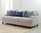 Glenn Upholstered English Arm Sofa Light Grey and Blue by Coaster at Eve Furniture