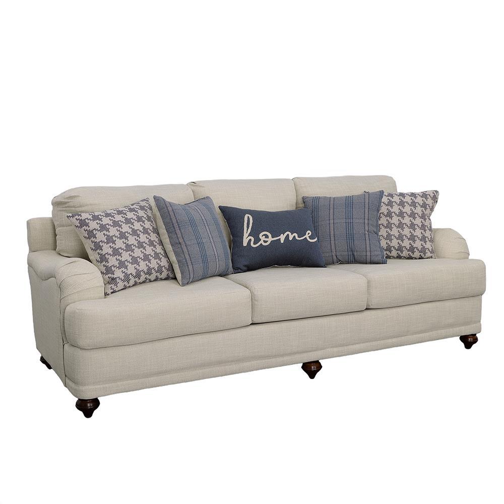 Glenn Upholstered English Arm Sofa Light Grey and Blue by Coaster at Eve Furniture