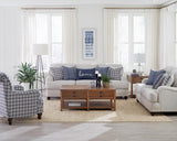 Glenn Upholstered English Arm Sofa Light Grey and Blue by Coaster at Eve Furniture