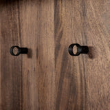 Glenn V Dark Brown Wood w/ Cream Fabric Seat, 3 Drawers Hall Tree by Mercana at Eve Furniture