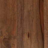 Glenn VII Dark Brown Wood w/ Black Iron Frame, 3 Drawer Office Desk by Mercana at Eve Furniture