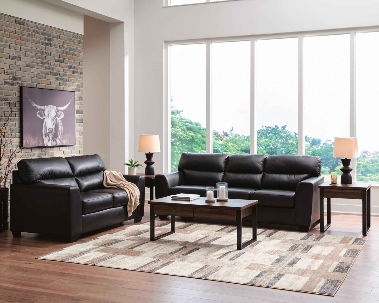 Glennbre Midnight Sofa and Loveseat by Ashley at Eve Furniture
