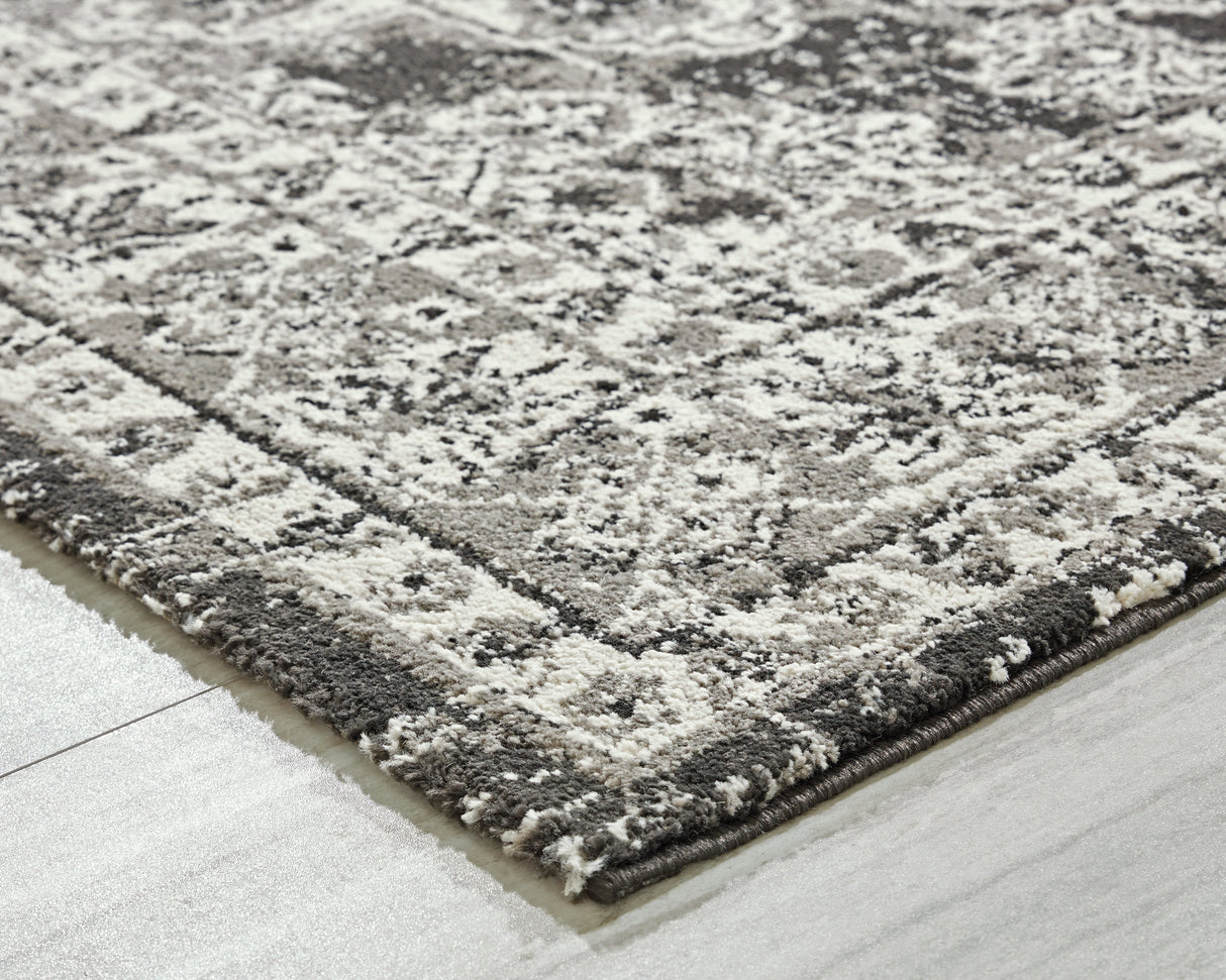 Glennisman Black/Gray/Ivory Large Rug by Ashley at Eve Furniture