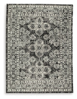 Glennisman Black/Gray/Ivory Medium Rug by Ashley at Eve Furniture