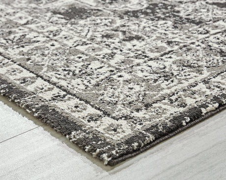 Glennisman Black/Gray/Ivory Medium Rug by Ashley at Eve Furniture